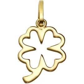 FIRETTI Kettenanhänger Schmuck Geschenk Gold 333 Halsschmuck Anhänger für Halskette Kleeblatt goldfarben