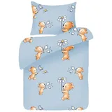 Bestgoodies Kinder Betten-Set inkl. Bettwäsche 2-tlg (100x135cm / 40x60cm) Bettdecken Set, Bettbezug aus 100% Baumwolle - Steppbett waschbar bei 95°C