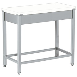 Polyethylen-schneidetisch weiße farbe - 1000x500x850 mm - 12630300 Eurast