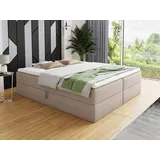 Sofnet Boxspringbett 140 x 200 cm Beige