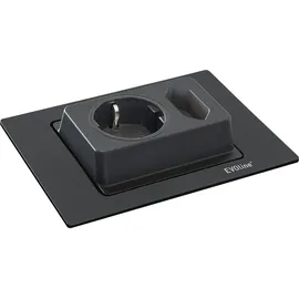 EVOline Einbausteckdose 1 St. Schwarz