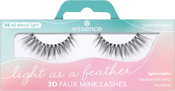 Künstliche Wimpern Light As A Feather 3D Faux Mink Lashes 02 All About Light (1 Paar)