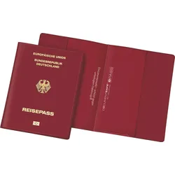 Veloflex Reisepasshülle Document Safe mit Abschirmfolie 100x135mm rot transparent