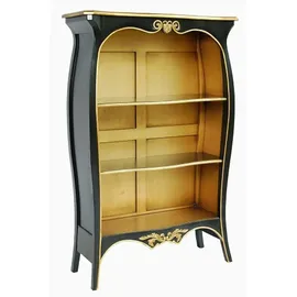 Casa Padrino Kinderbücherregal Barock 110 x 169 cm Massivholz schwarz-gold
