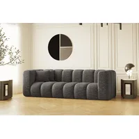 Kaiser Möbel Sofa Couch, Dreisitzer Grand Modular Stoff Salvador und Haga, Bequem, modular, viele Farben grau