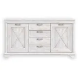 Die Möbelfundgrube Sideboard 178 x 96 x 48 cm Pinie Weiß