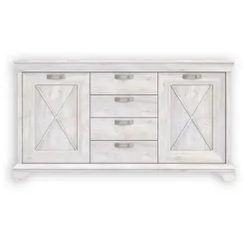 Die Möbelfundgrube Sideboard 178 x 96 x 48 cm Pinie Weiß
