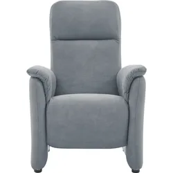 Relaxsessel CALIZZA INTERIORS "Topas", blau (16 steel), B:73cm H:110cm T:90cm, Microfaser 100% Polyester, Sessel, inklusiver stufenloser Kopfteilverstellung und mit Verstellung