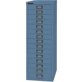 BISLEY MultiDrawerTM L3915 Schubladenschrank blau 15 Schubladen 27,8 x 38,0 x 85,7 cm