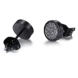 Kingka Ohrstecker SE3101BGY schwarz/grau Edelstahl