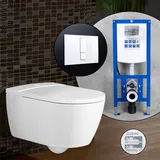 Villeroy & Boch ViClean-I 100 Komplett-SET Dusch-WC mit neeos Vorwandelement,, V0E100R1+16791WH#SET,