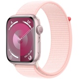 Apple Watch Series 9 GPS 45 mm Aluminiumgehäuse rosé, Sport Loop hellrosa One Size