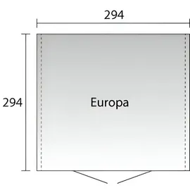 Biohort Europa 7 3,16 x 3,00 m quarzgrau-metallic