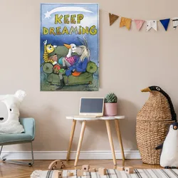 LuckyLinde Leinwandbild »Der kleine Bär und der kleine Tiger mit Freunden«, (1 St.), Exklusive JANOSCH Kindermotive LuckyLinde Farbe Bild(er): bunt