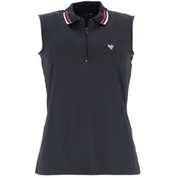 Cherie Golf Damen Polo Retro ärmellos navy