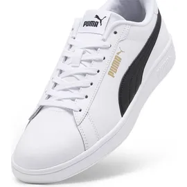 Puma Smash 3.0 L Leichtathletik-Schuh, Weiß Schwarz Gold, 44.5 EU