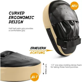 luxuskollektion Boxpratzen Set 2IN1 mit PU Schlagpolster Schwarz