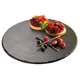 APS Tortenplatte Ø 32 cm, Höhe: 2,5 cm, Naturschieferplatte, Schiefer-Materialstärke 6-9 m