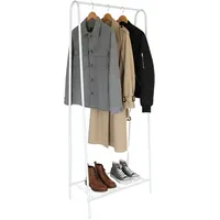 Relaxdays Garderobenständer 151 x 60 x 34,5 cm Weiß