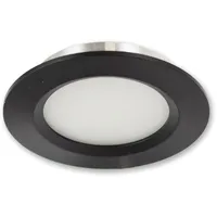 ISOLED LED Möbeleinbaustrahler MiniAMP schwarz, rund, 3W, 120°, 24V DC, warmweiß 3000K, dimmbar