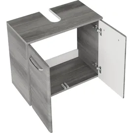 Saphir Waschbeckenunterschrank 2 Türen 60 x 53 x 33 cm Grau