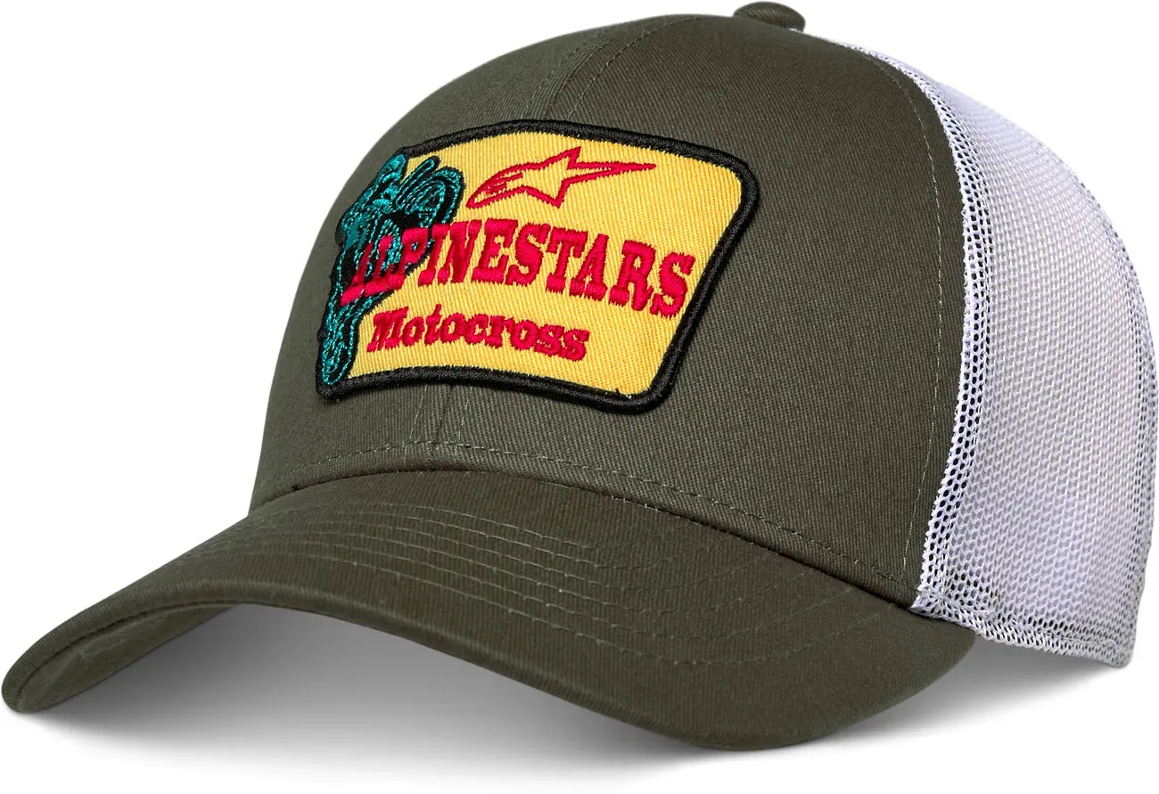 Alpinestars Hardware Trucker, capuchon - Vert Foncé/Blanc - Taille Unique