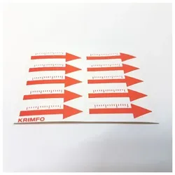Markierungspfeile mit Skala, selbstklebend, rot, 28 mm