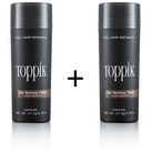 TOPPIK Haarstyling-Set »2 x TOPPIK 27,5 g. - Haarverdichter Streuhaar Schütthaar Hair Fibers Microhairs - Sparangebot!«, Haarpuder schwarz