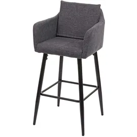 Proregal Barhocker mit Lehne 74 cm Dunkelgrau