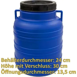 plasteo 10 Liter Weithalsfass Blau