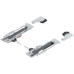 Set (TIP-ON BLUMOTION Einheit + Mitnehmer + Adapter), für TANDEMBOX, Typ L5, NL=350-650 mm, Gesamtgewicht des Auszugs=35-65 kg, links/rechts, schwarz