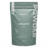 Nutri + Kreatin Monohydrat Pulver 450 g - Creatin Pure 99,99% rein - hochdosiert, ultrafein, vegan und neutral - Nutri + Creatine Powder Mono Mesh 200 ohne Geschmack - Premiumqualität