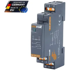 elovolt EIR-2P-U12 - Schaltrelais 2 Wechsler 8A 12V AC/DC