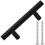 vidaXL Möbelgriffe 10 Stk. Schwarz 64 mm Edelstahl