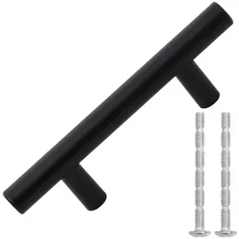 vidaXL Möbelgriffe 10 Stk. Schwarz 64 mm Edelstahl