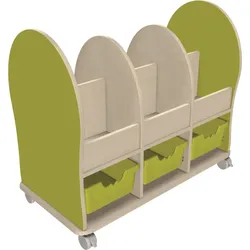 Leseratte Midi mit 6 offenen Fächern und 3 Ergo Tray Boxen C2