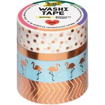 Folia Washi-Tape 4er Set Deko-Klebeband 15 mm x 5 m