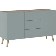 Home Affaire Sideboard Scandi 119,8 x 71,8 x 41,8 cm Platin Grau / Jackson Hickory