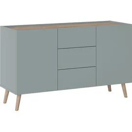 Home Affaire Sideboard Scandi 119,8 x 71,8 x 41,8 cm Platin Grau / Jackson Hickory