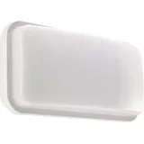 Licht-Erlebnisse LED Außenwandleuchte IP55 23,6 cm breit Weiß eckig 4200 K neutralweißes Licht 1780 lm Außenwandlampe - Weiß