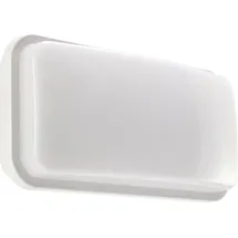 Licht-Erlebnisse LED Außenwandleuchte IP55 23,6 cm breit Weiß eckig 4200 K neutralweißes Licht 1780 lm Außenwandlampe - Weiß