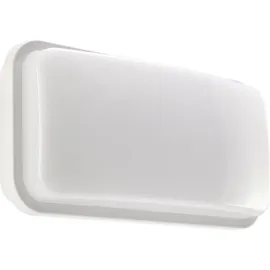 Licht-Erlebnisse LED Außenwandleuchte IP55 23,6 cm breit Weiß eckig 4200 K neutralweißes Licht 1780 lm Außenwandlampe - Weiß