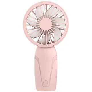 Demiawaking USB Aufladbar Handventilator, Leise Handventilator, Mini Ventilator, 3 Geschwindigkeiten, Klein Mini Handventilator für Zuhause, Büro, Reisen und Outdoor (Rosa)
