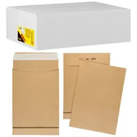 IDENA Faltentaschen ohne Fenster, DIN E4, 150 g/m2 braun,