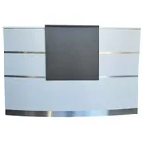 Jet-Line Empfangstheke/Tresen/Rezeption VALENCE weiß Salon Kanzlei Praxis Möbel von 120 cm