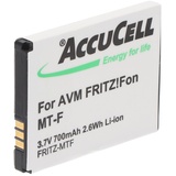 AccuCell Akku passend für schnurlos Telefon FritzFon MT-F Akku 312BAT006, 312BAT016