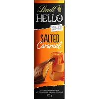 Lindt Schokolade HELLO Salted Caramel | 100 g Tafel | Vollmilch-Schokolade mit gesalzener Karamell-Füllung | Schokoladentafel | Schokoladengeschenk