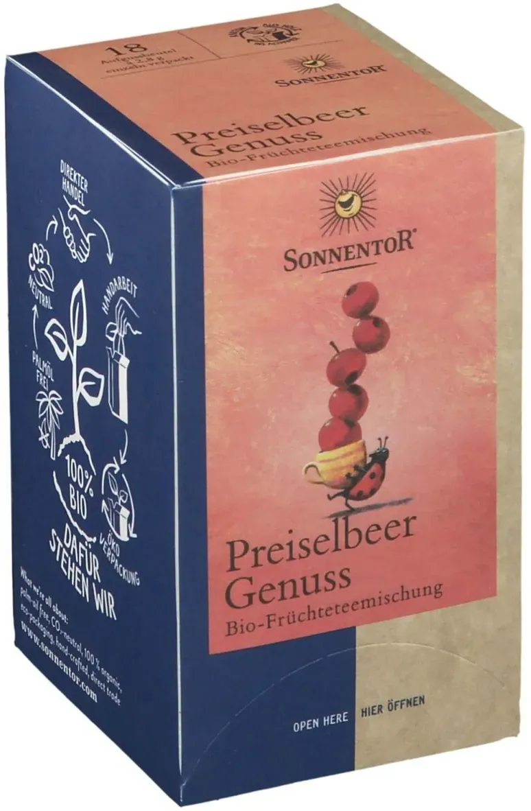 SonnentoR® Preiselbeer Genuss Tee Filterbeutel 18 St 18 St Filterbeutel