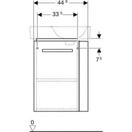 Geberit Waschtischunterschrank 44,8 x 60,4 x 25,2 cm Hellgrau