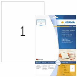 HERMA Special - Polyester - glänzend - permanent selbstklebend - durchsichtig - ...